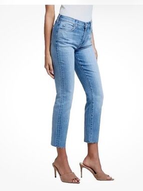 L'AGENCE Light Blue High-Rise Slim Cropped Jeans